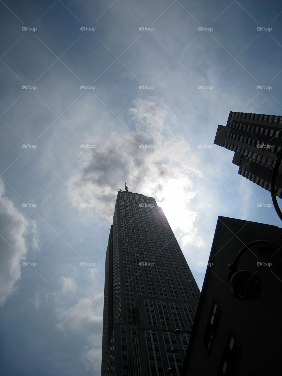 sky blue cloud sky scrapers by mengzishiliu