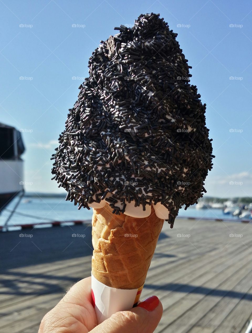 Icecream with licorice. 23 degrees in Norway, icecream is a must