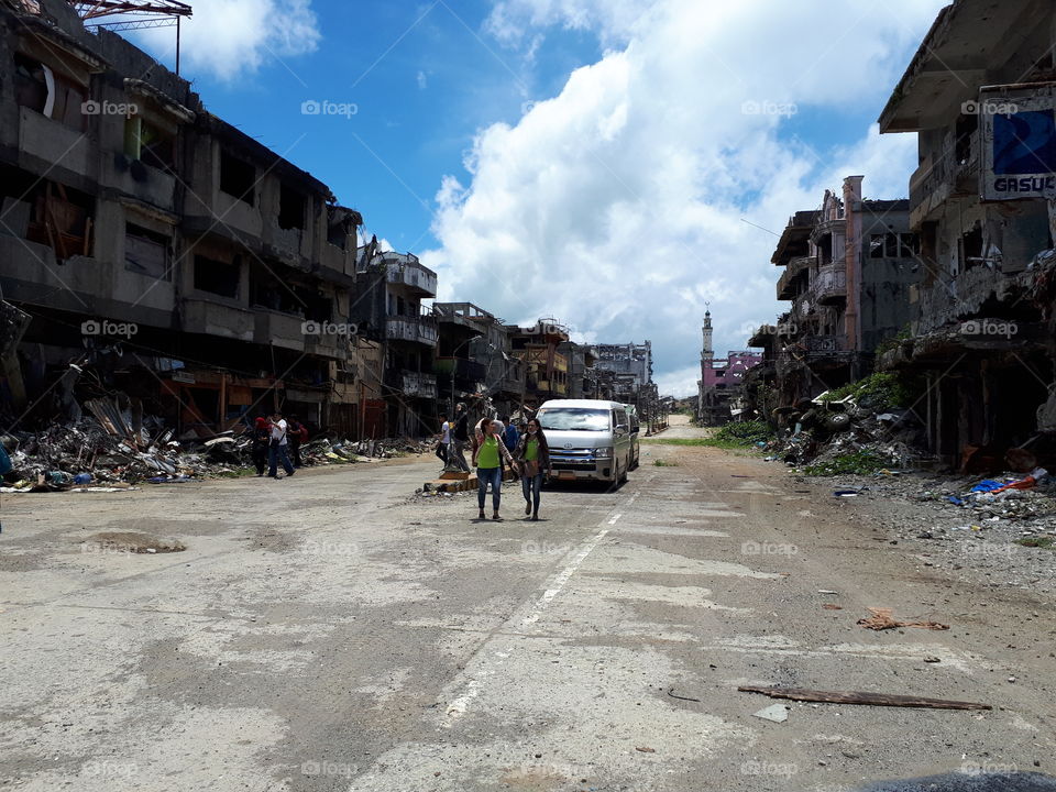scenery left after the marawi seige