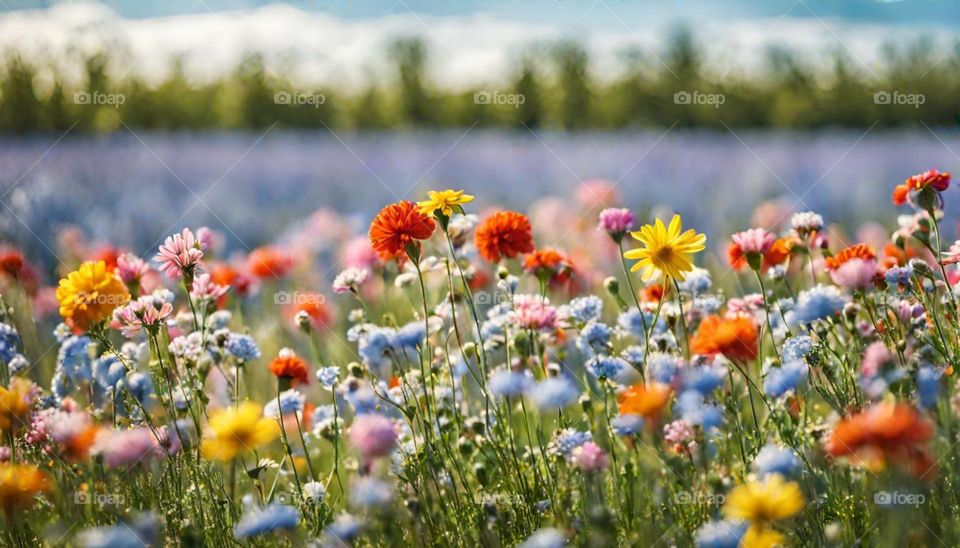 beautiful flowers in the spring