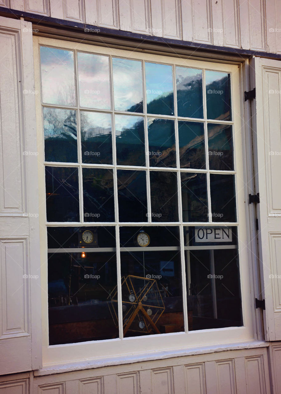 storefront window. historic downtown window