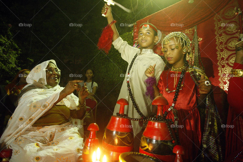 A representative scene of the wedding ceremony in Sudan
