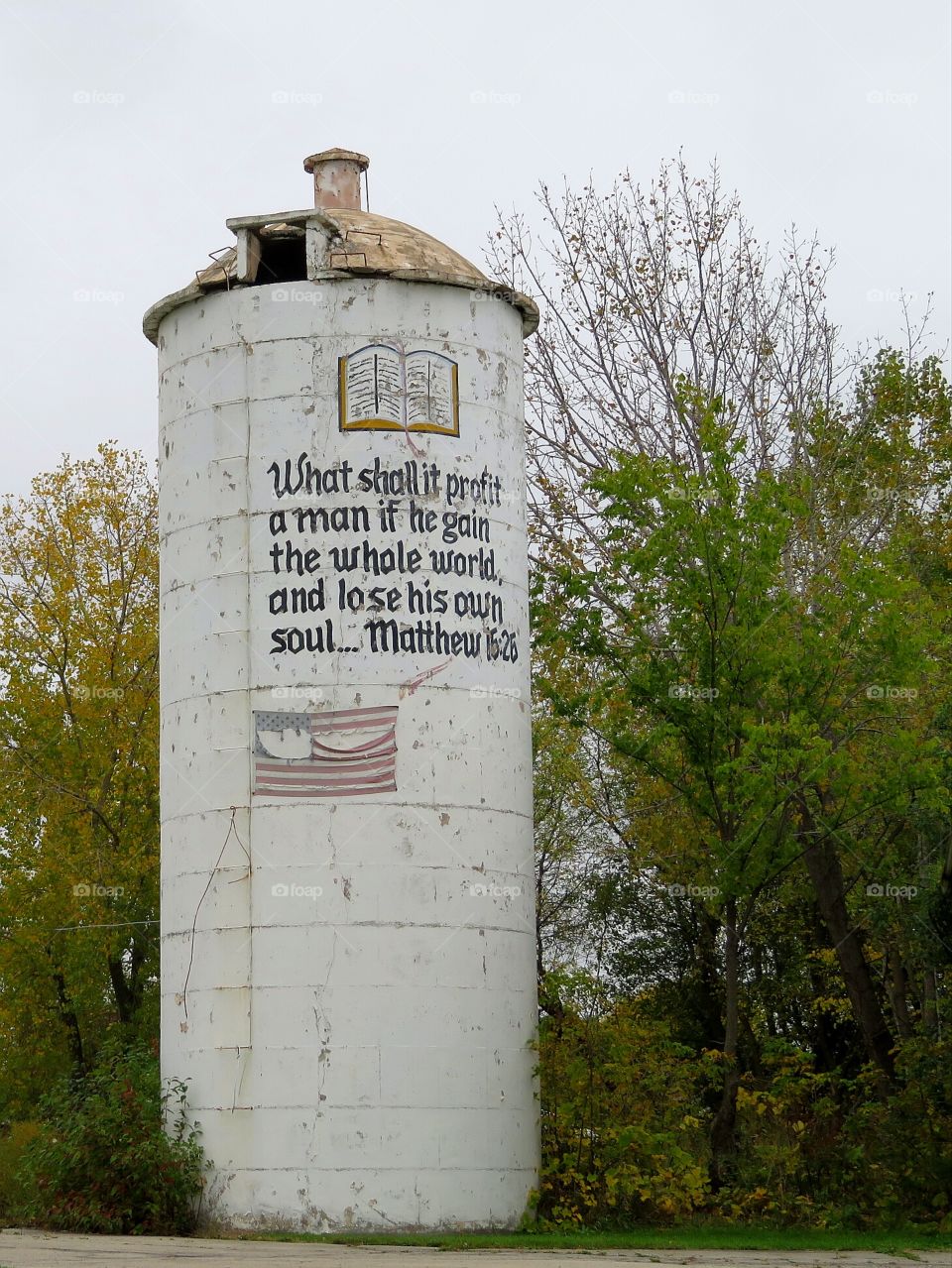 Silo with Bible Verse