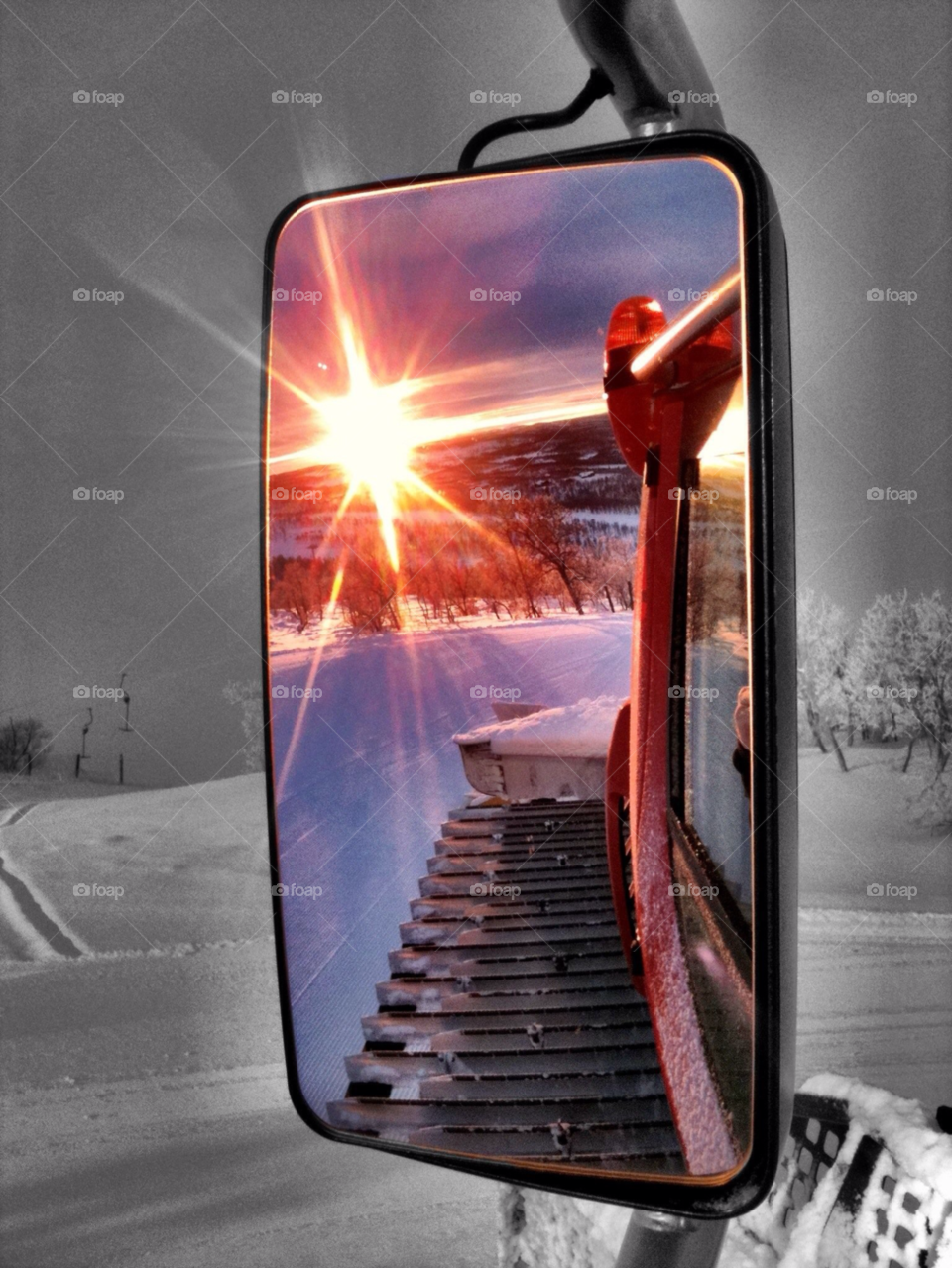 snow winter sun mirror by ole_k