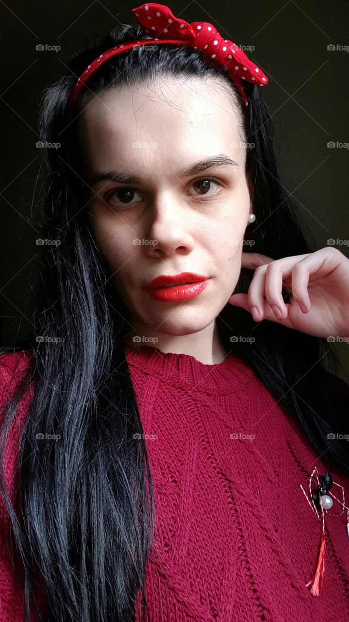 Brunette girl beautiful portrait