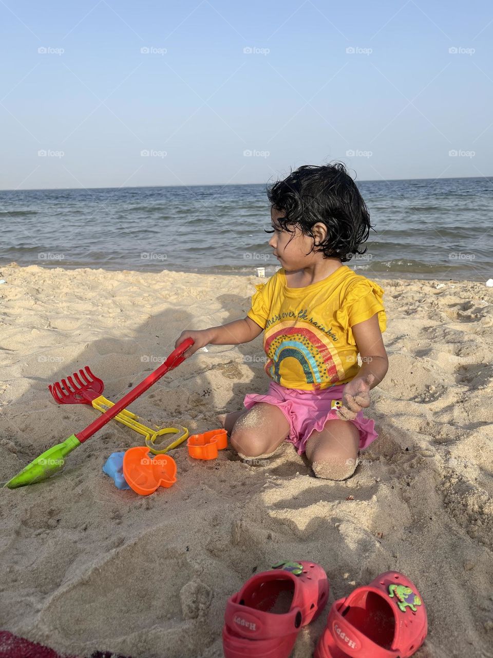 Summer baby having fun, A salty little sweetheart with sandy toes and a sun kissed nose…!