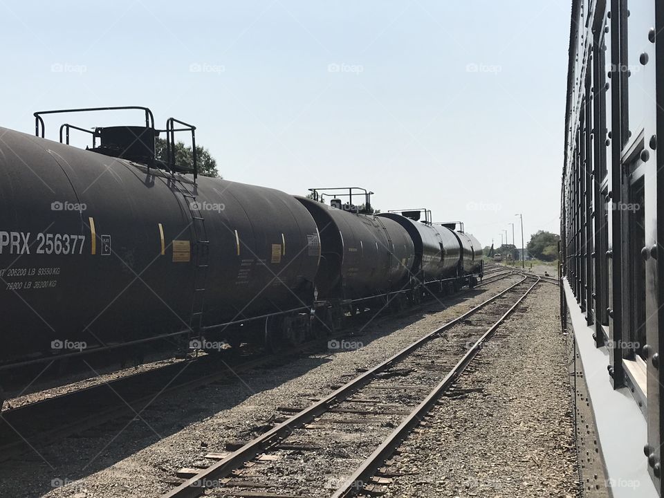 Railway Tanker Cars at Rest 
