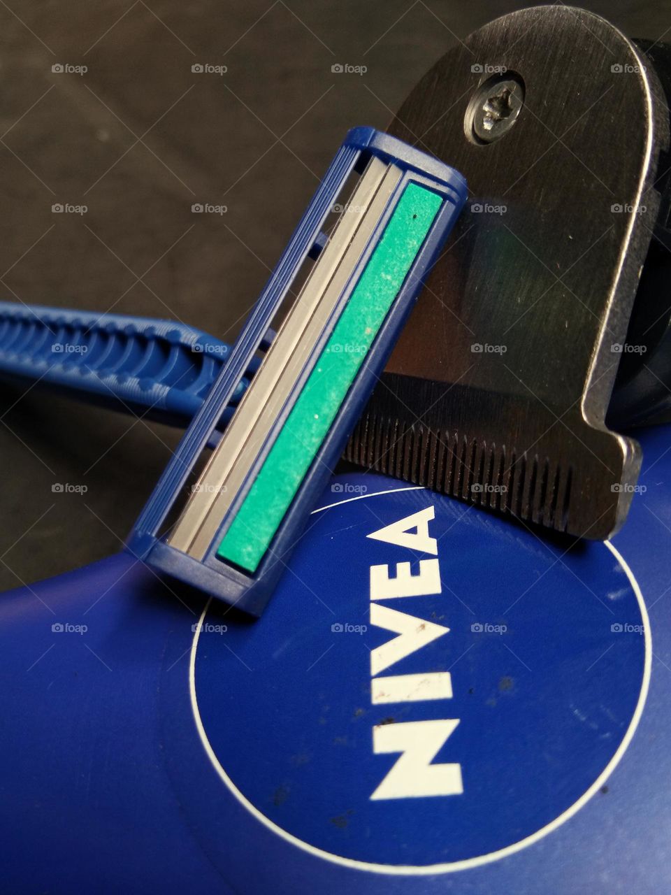 Nivea and beard trimmer