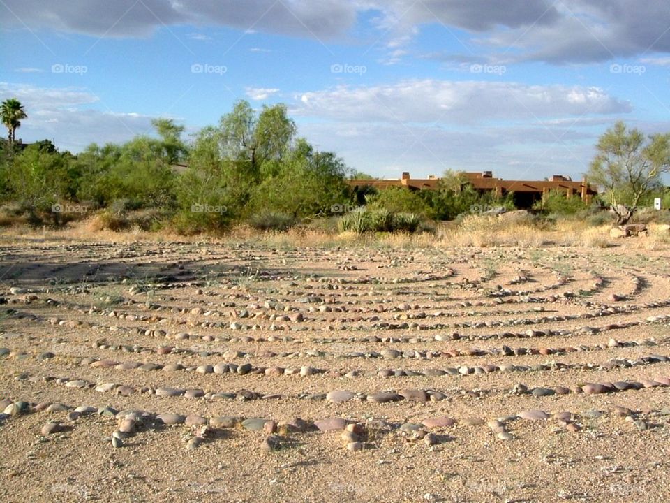 "Outdoor  Labyrinth. 