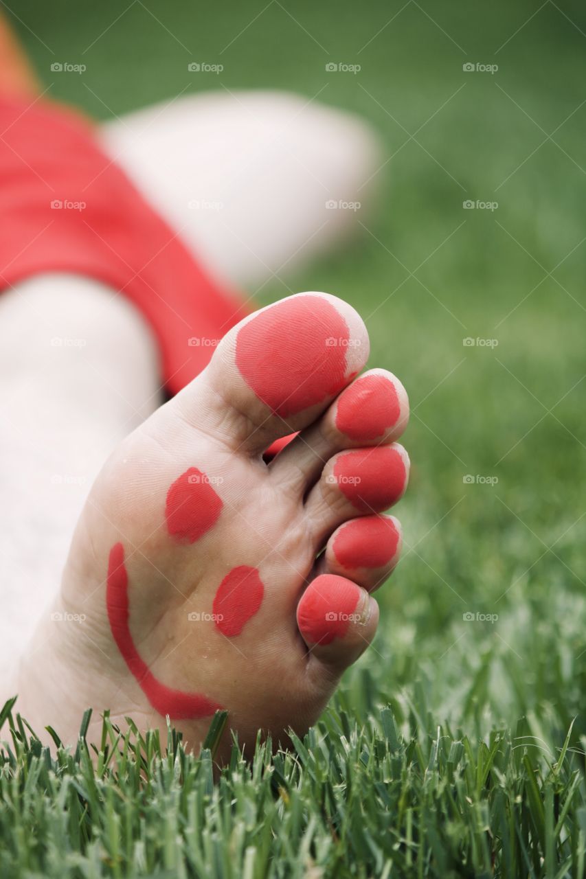 Laying on the grass