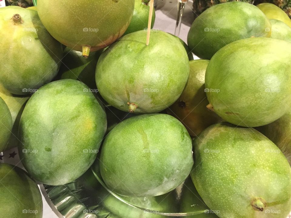 Mango fruit in a supermarket.