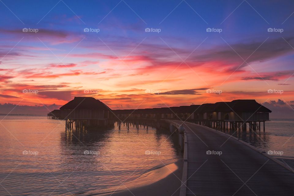 Sunset at the Maldives