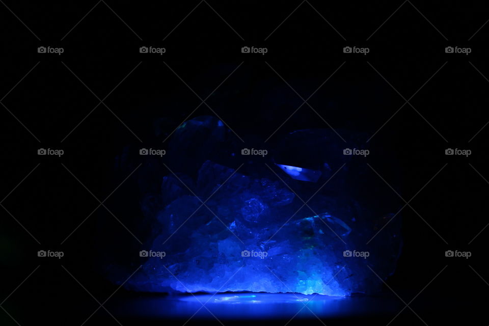 a crystal in the dark