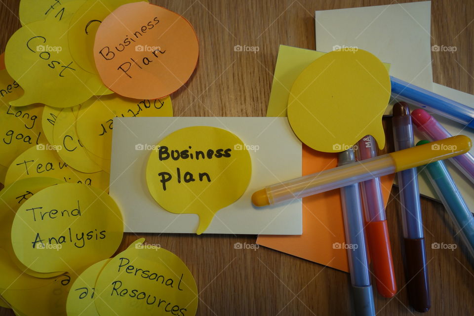 Creating a business plan requires many notes😀