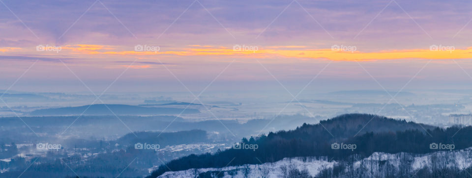 Nature landscape during sunset