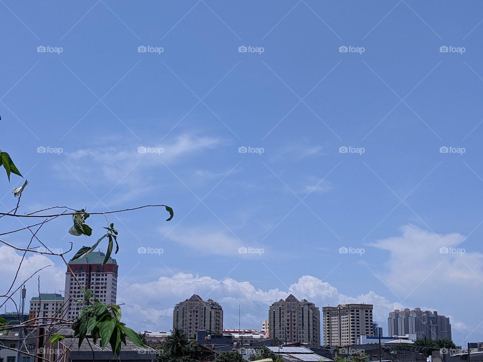 view of the sky and buildings