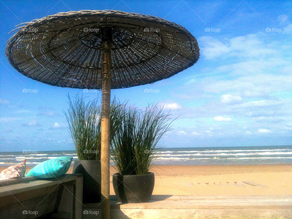 Summer morning at the beach