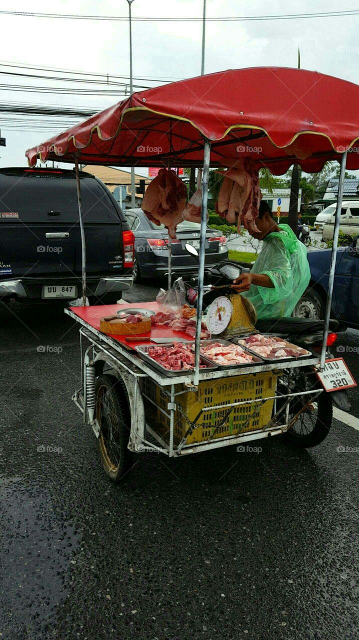 Meat wagon in Thailand