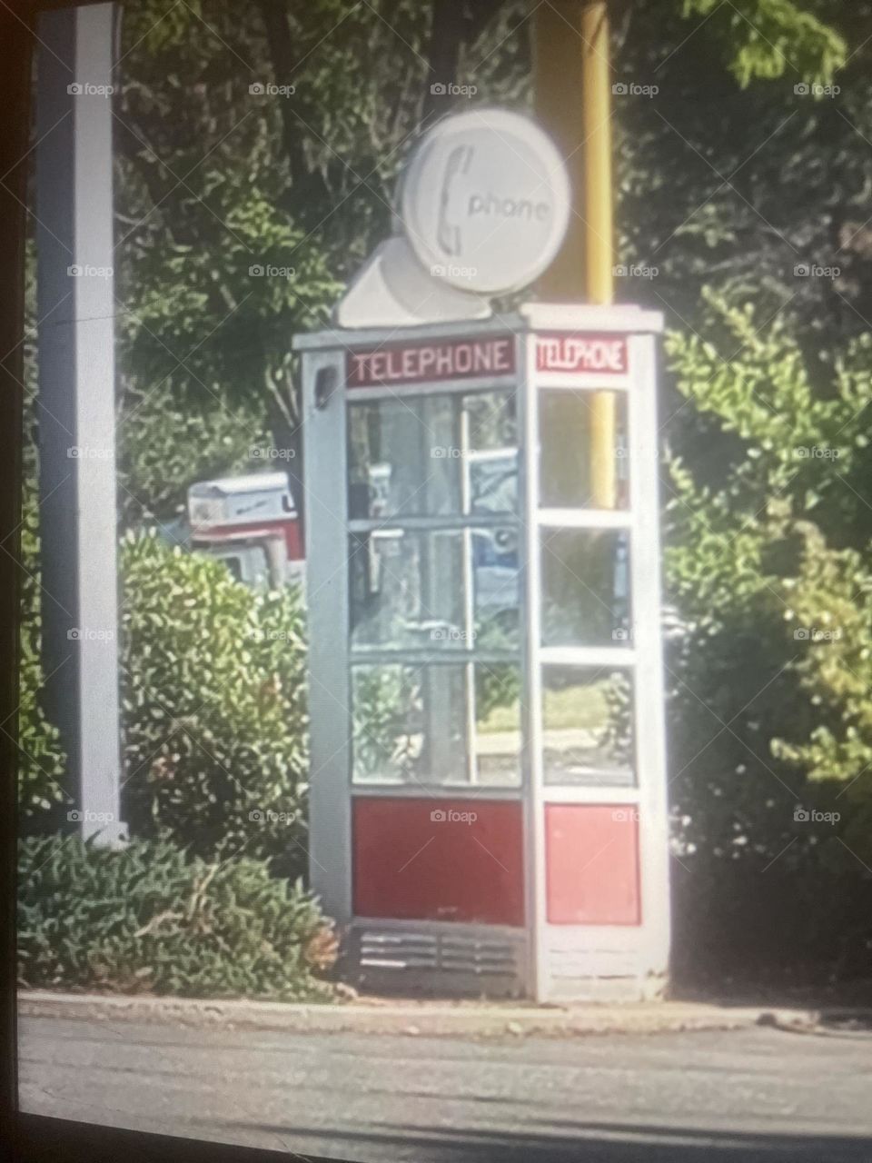 Photo of a phone booth hardly never seen 