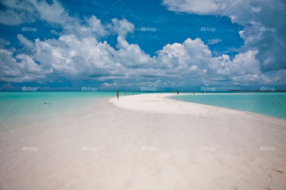 Sandbar in the ocean 