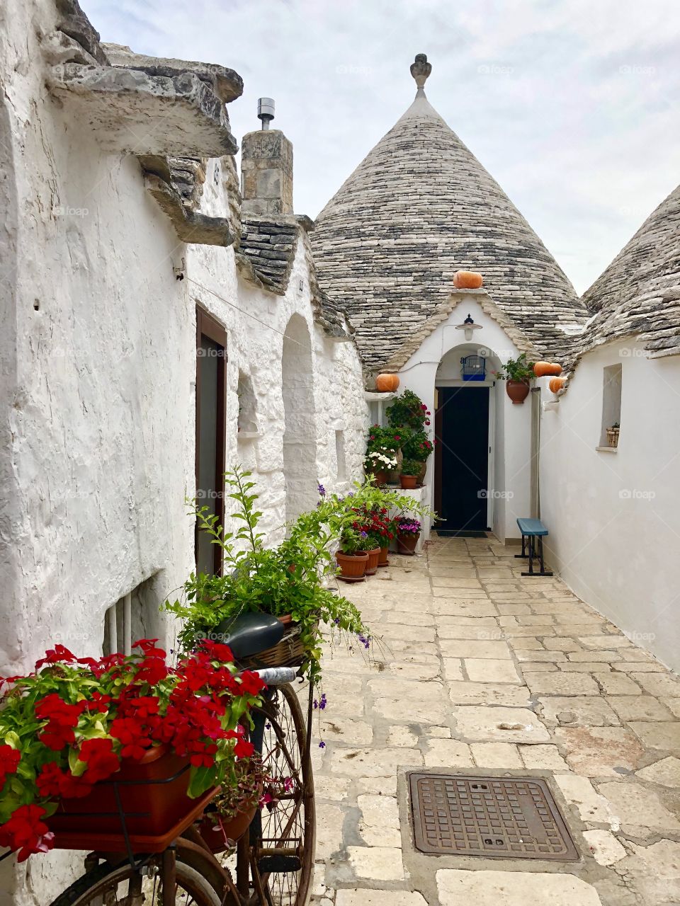 Picturesque yard in Alberobello