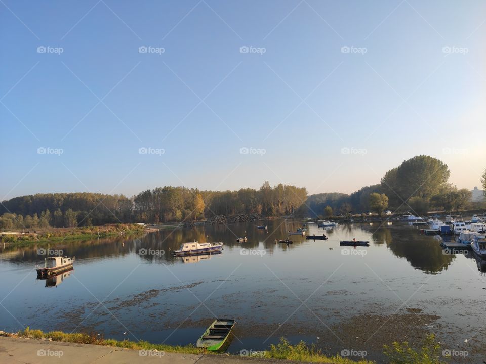 Kovin fortress Serbia river Danube canal in autumn