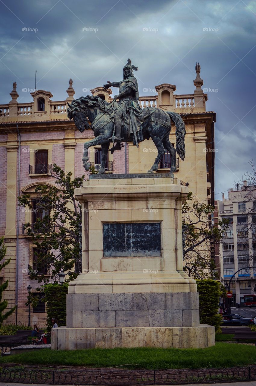 Jardines del Parterre, Estatua ecuestre Rey Jaime I El Conquistador (Valencia - Spain)