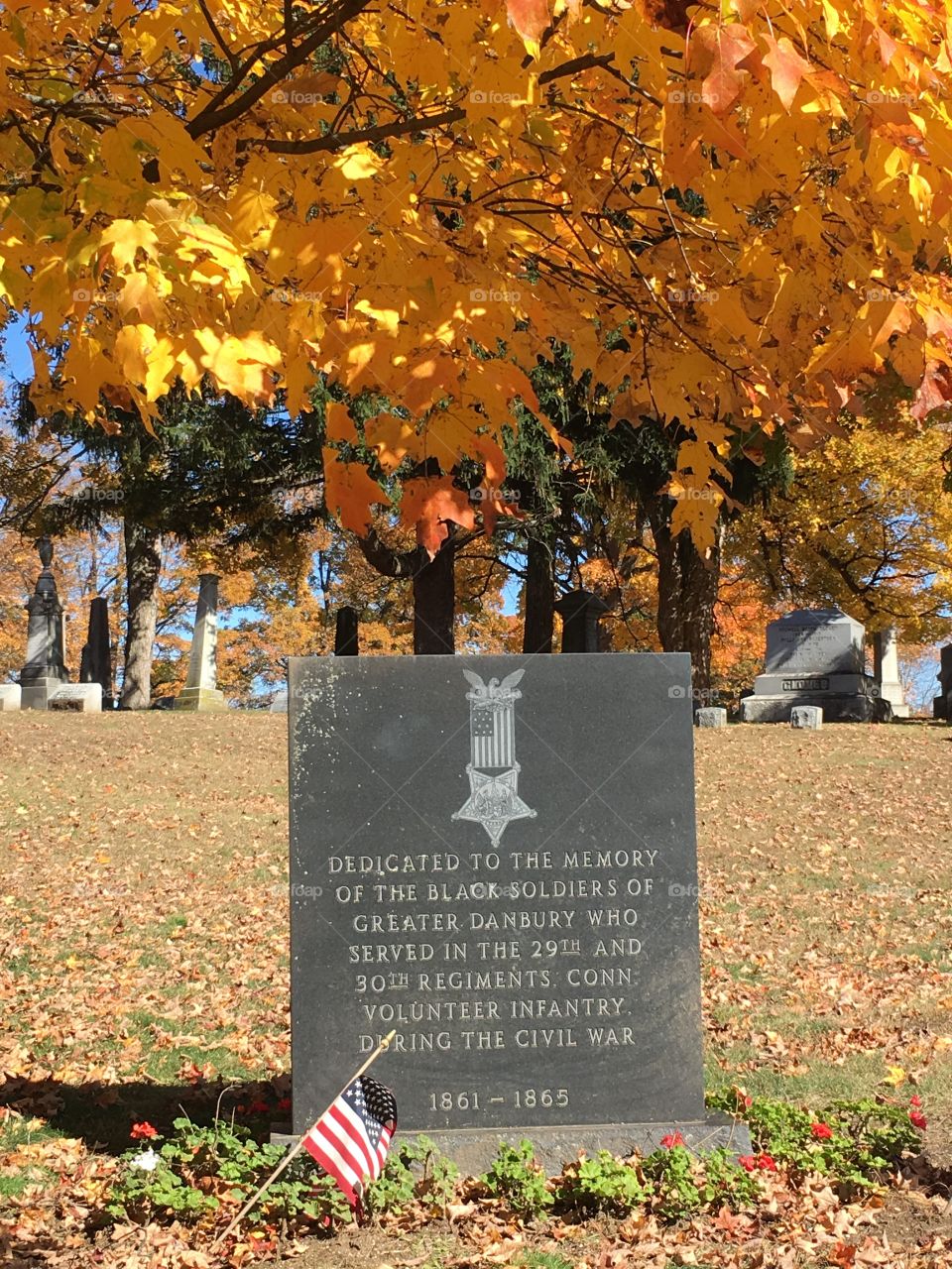 Cemetery in the fall