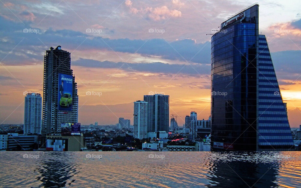 View from fancy hotel at Bangkok Thailand