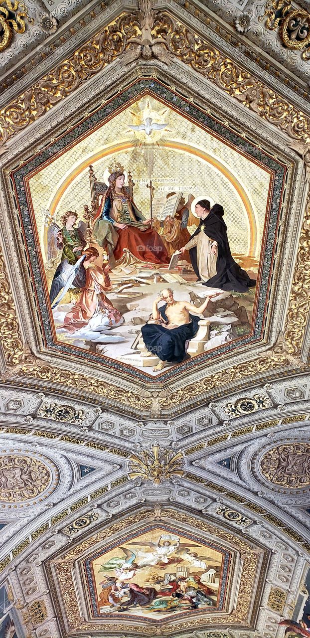 Vatican Rome ceiling painting hallway