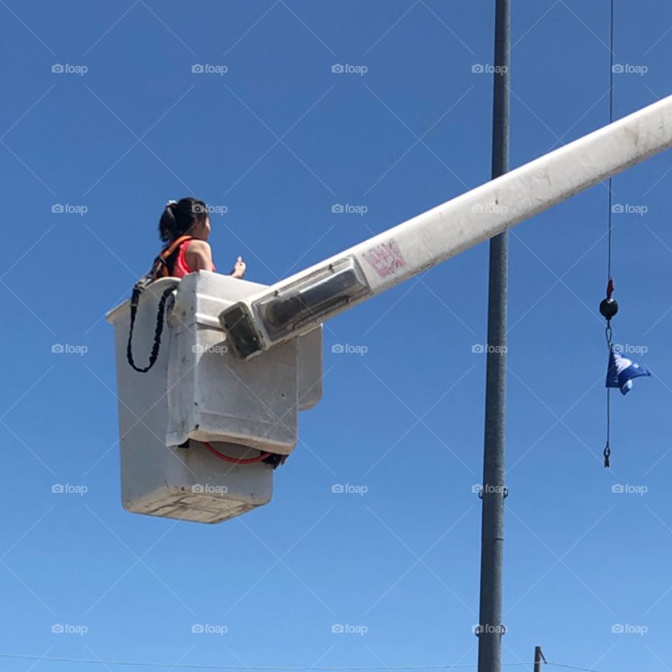 Riding In A Lift From Point A To Point B