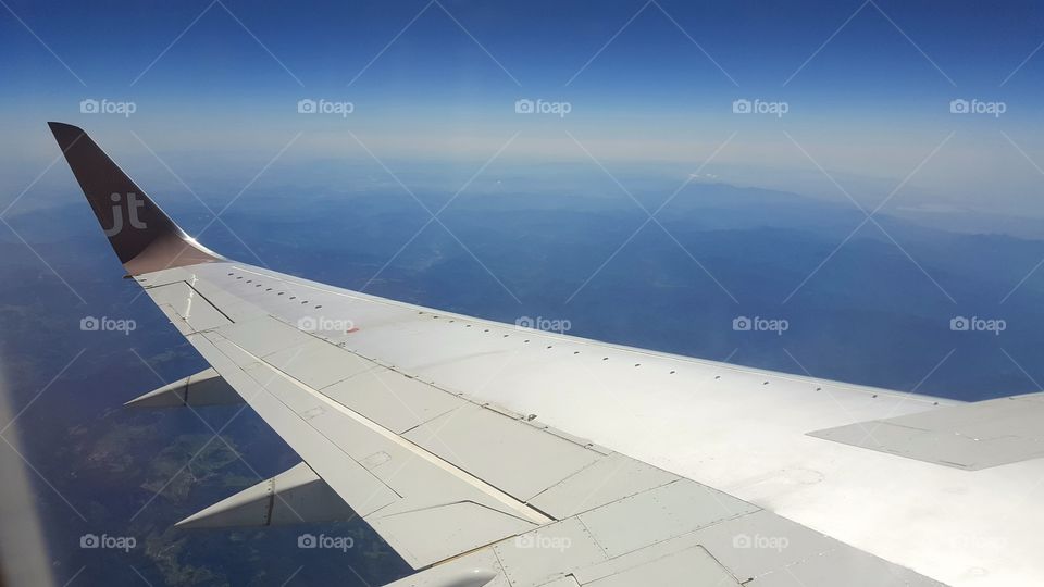 View from airplane