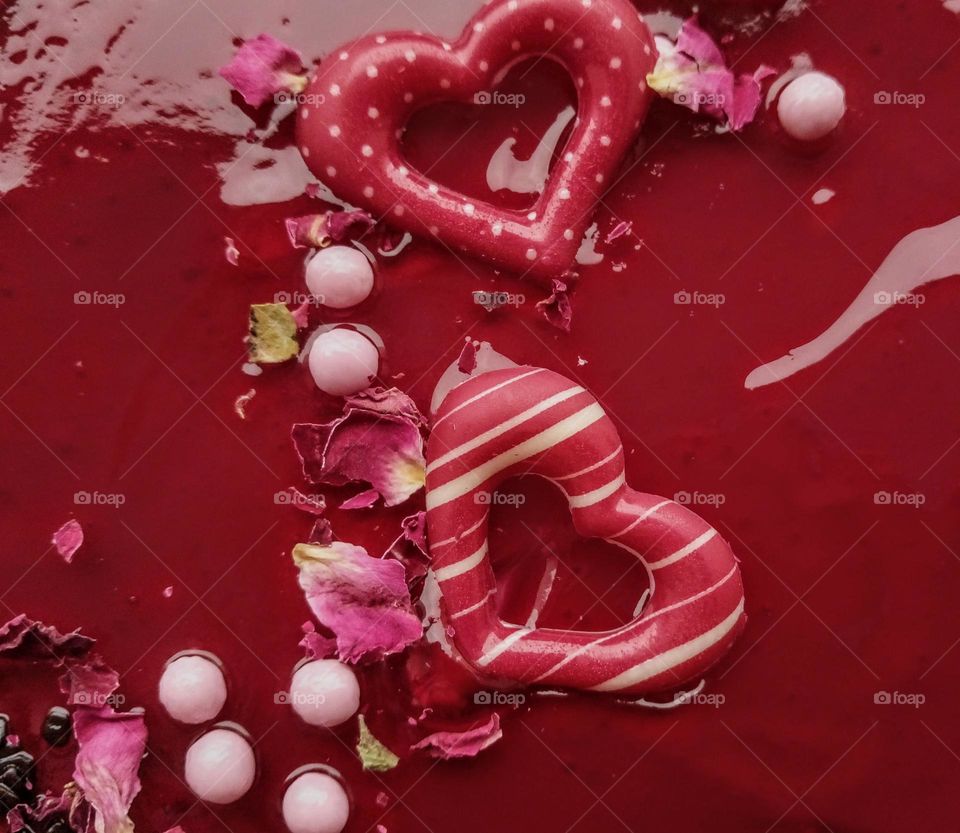 Sweet love 💕 Red velvet cake 💕 Handmade🍰