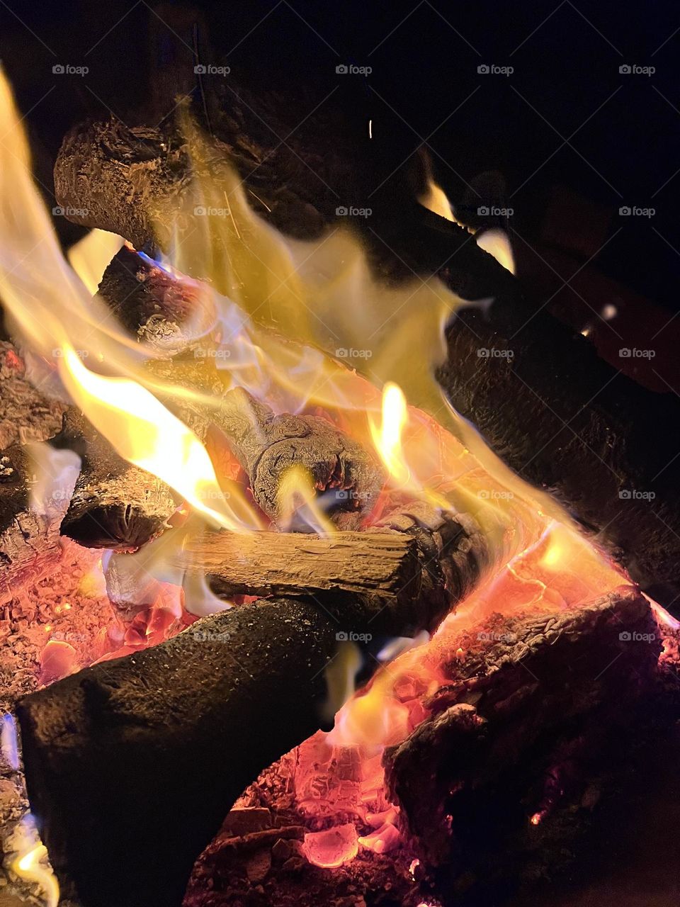 Fire in a firepit
