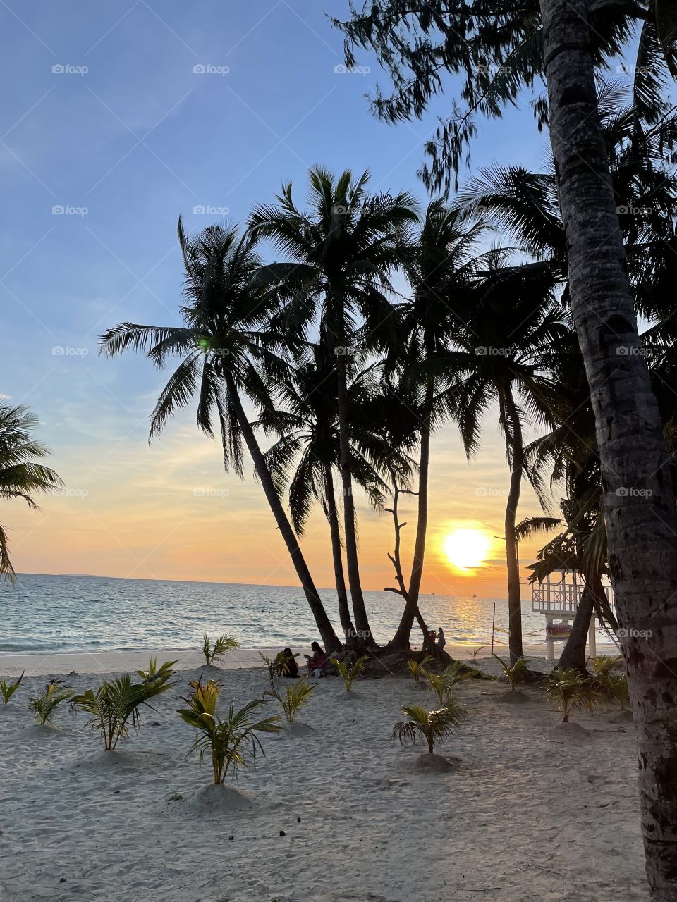 Sun in between from boracay sunset
