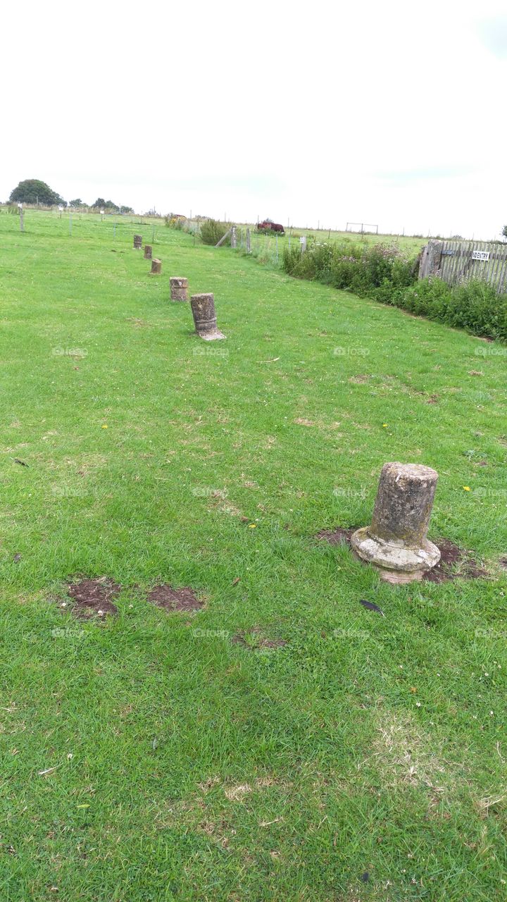 Restos de columnas de una villa romana