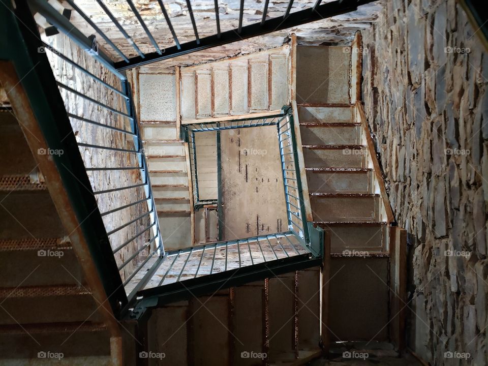 stairwell with odd perspective