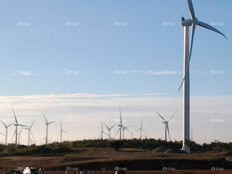 wind mill. bangui windmill farm in the philippines