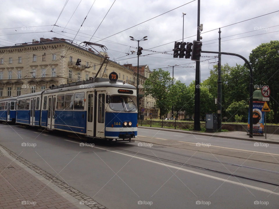 tram poland transport public by penguincody