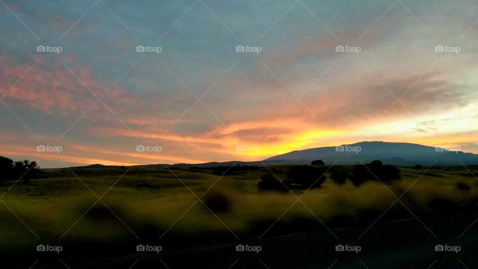 Sun raise heading to Kona Hawaii