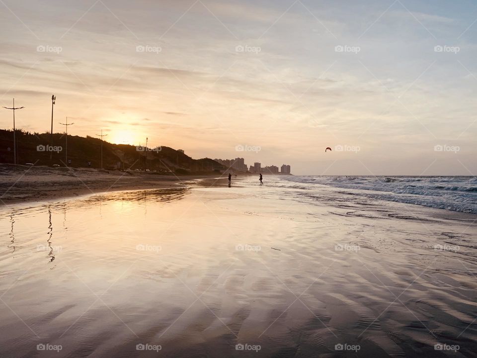 December Sunset at the beach in Brazil