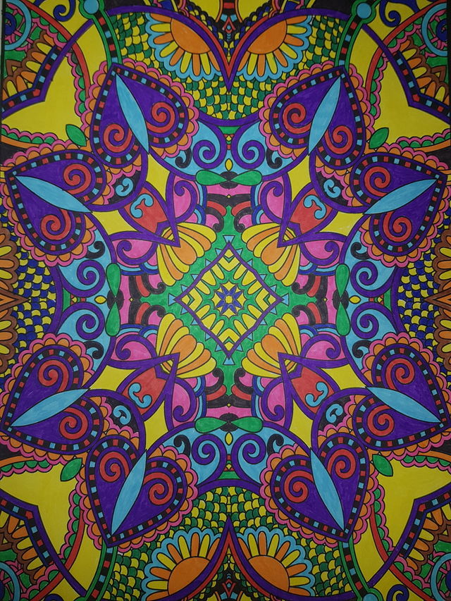 Nice colored drawing. Playful