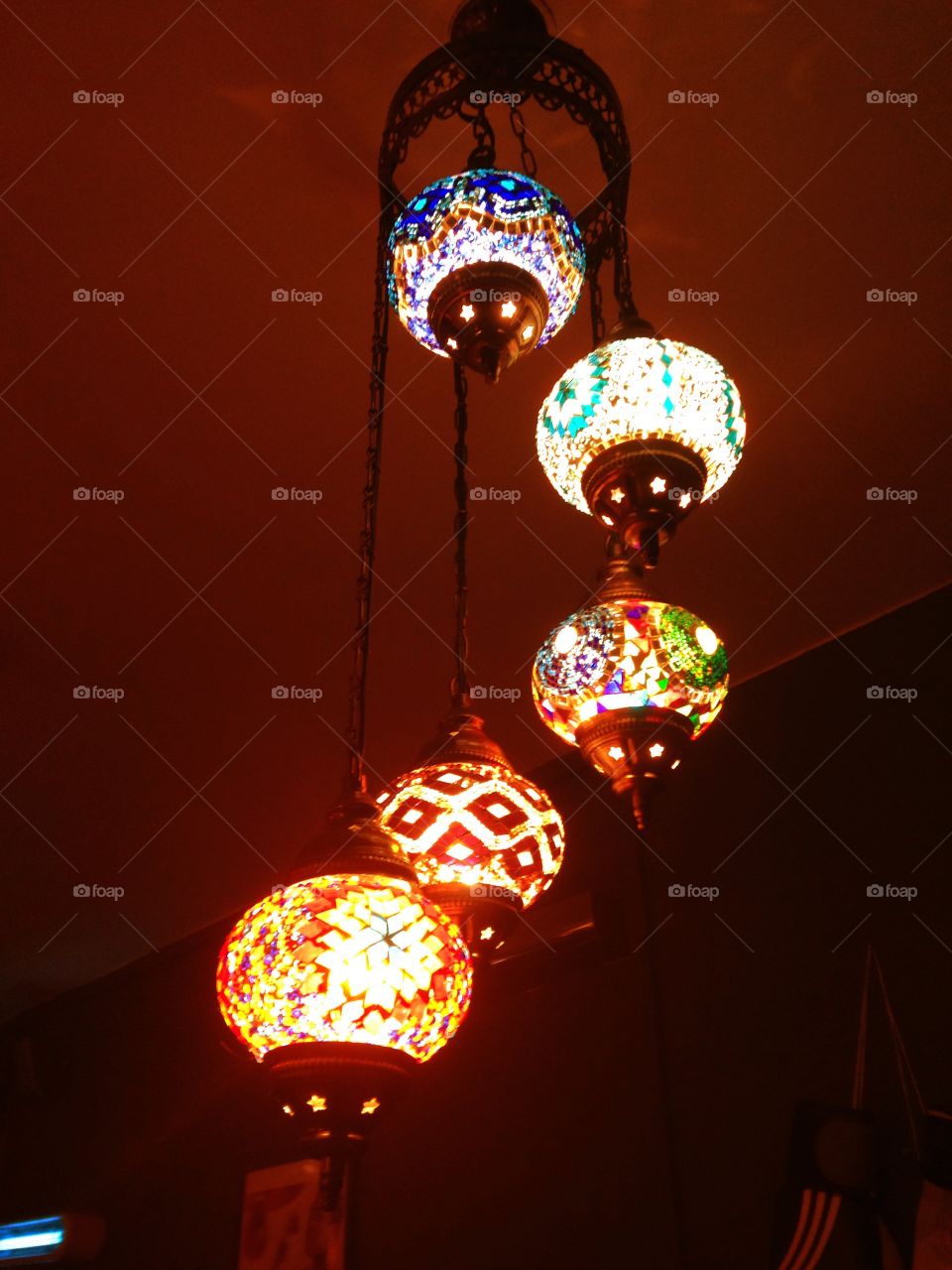 Arabian Lamps. Saw this at a restaurant I was at. I love lamps like these. Do you?