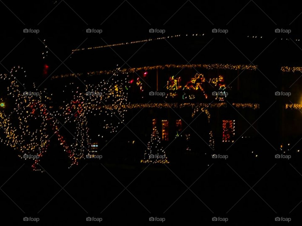 Light-Dotted Night Scene