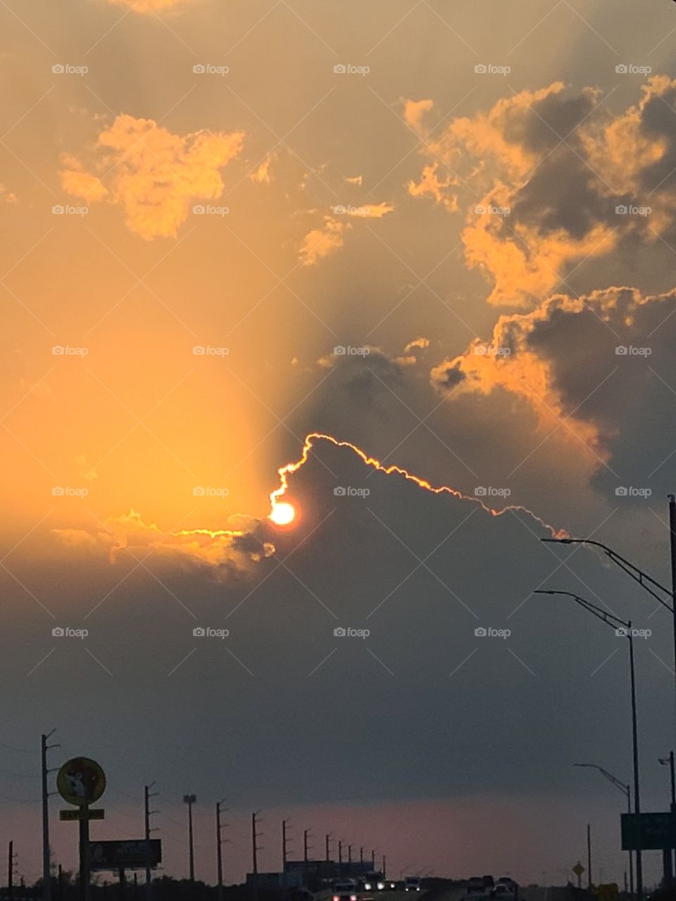 Texas October sunset