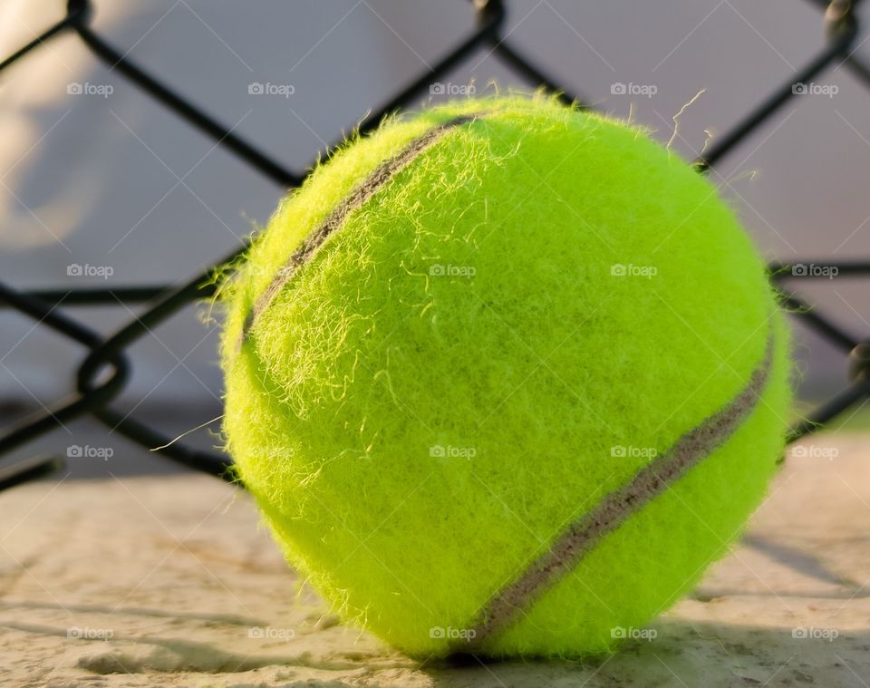 Tennis ball in day light