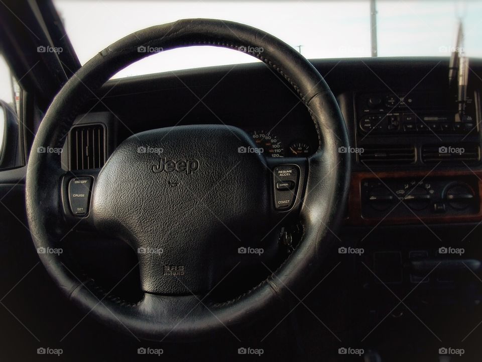 Trusty Jeep interior 