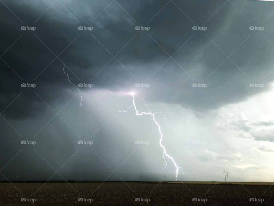 Lightening over the plains