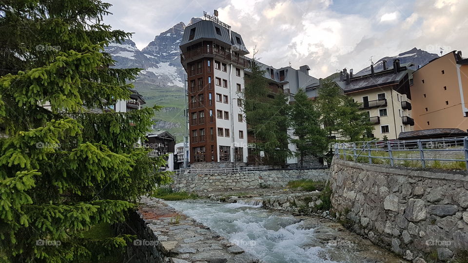 Hotel Marmore Breuil-Cervinia Italy , by the Matterhorn. Monte Cervino Italia , Italien 