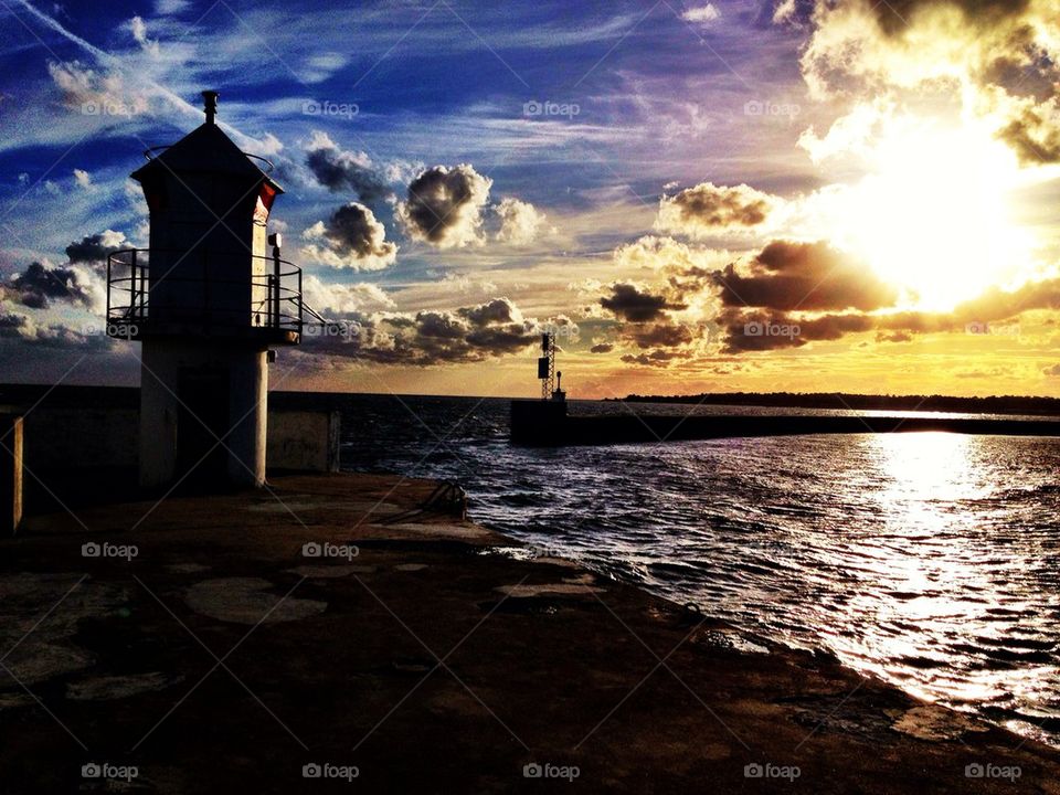 Light House in sunset